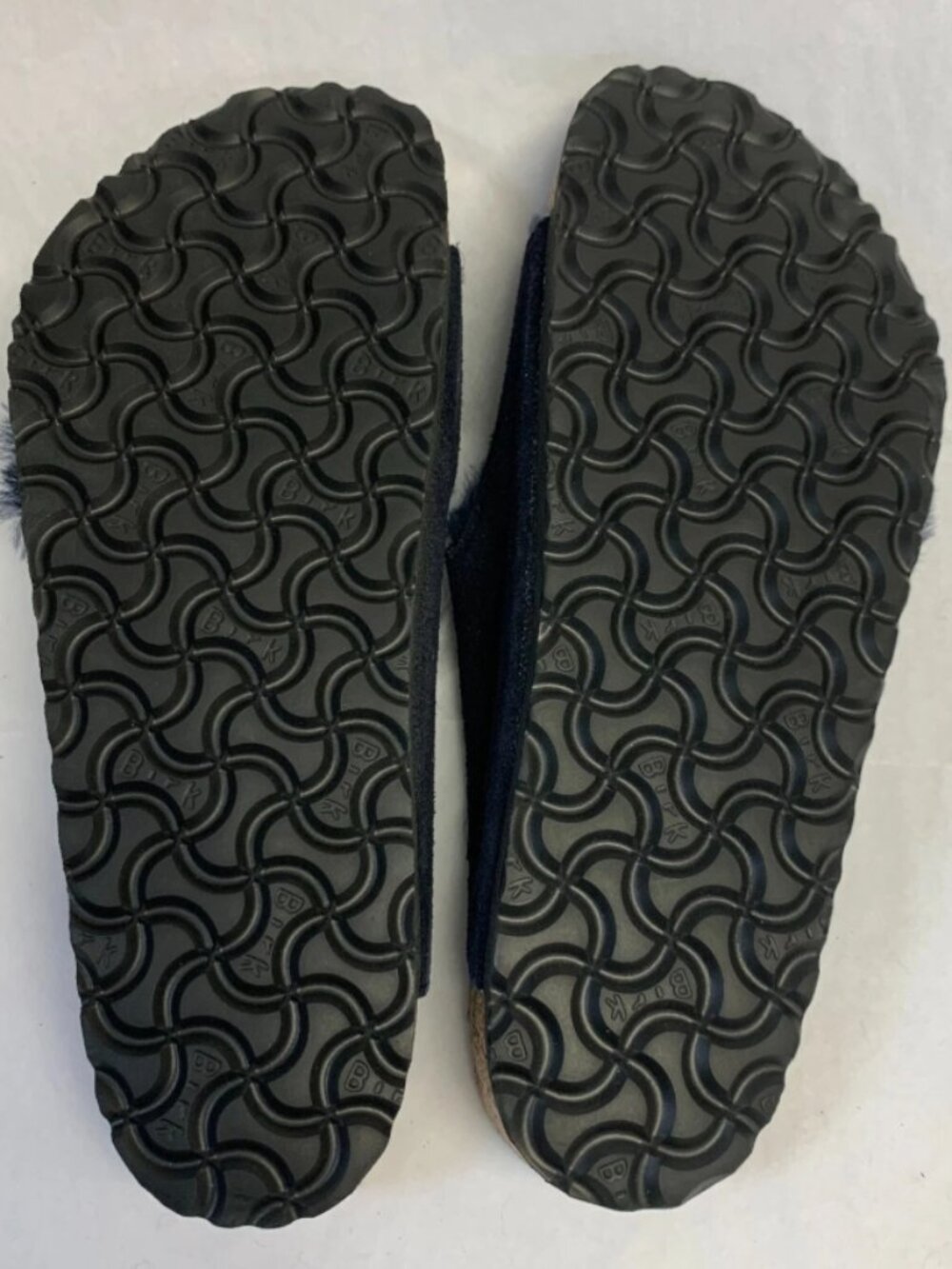 Birkenstock Arizona Shearling Midnight Suede Leather Regular Width - Picture 4 of 5